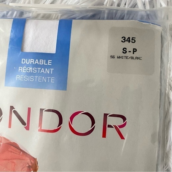 MONDOR NWT Durable Nylon Footed Dance Tights 70 Deniers White - Picture 3 of 8